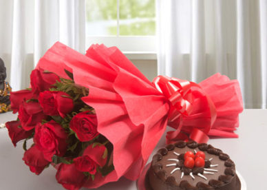 باقة ورد أحمر انستقرام Red Roses With Cake - صور ورد وزهور Rose Flower images